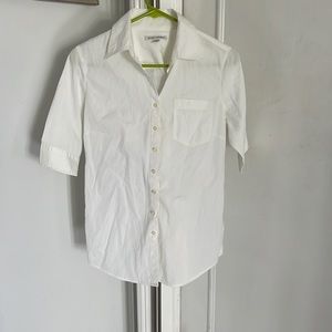 White Banana Republic Short Sleeve Button Down